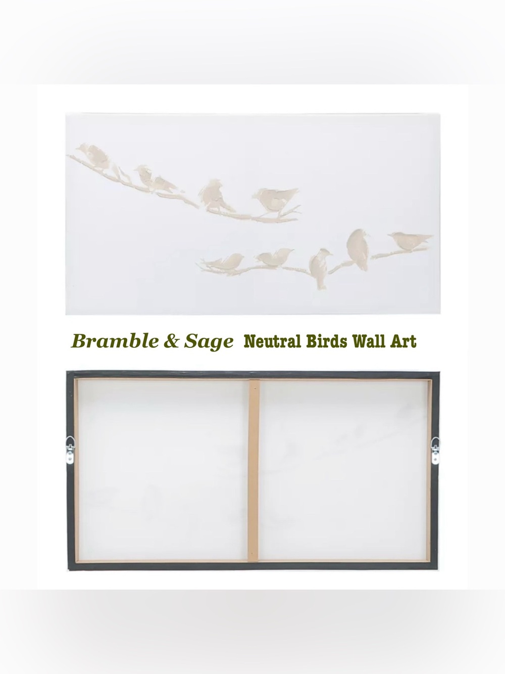 BRAMBLE & SAGE NEUTRAL BIRDS WALL ART | 15 X 28 IN.